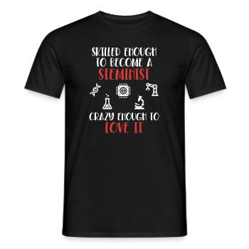 Skilled Enough To Become A Steminist STEM - Men's T-Shirt - black - Front - AI Model Male 178 light (178cm)