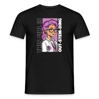 This Girl Is Out-STEM-Ding Empowering Women STEM - Men's T-Shirt - black - Front - AI Model Male 178 light (178cm)