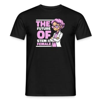 Die Zukunft der MINT-Fächer liegt darin, Frauen zu stärken - Männer T-Shirt - Schwarz - Vorne - AI Model Male 178 light (178cm)