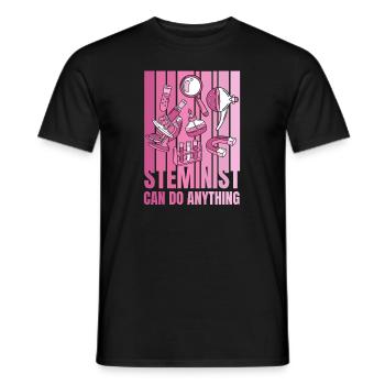 Steminist Can Do Anything STEM Scientist Steminist - Men's T-Shirt - black - Front - AI Model Male 178 light (178cm)