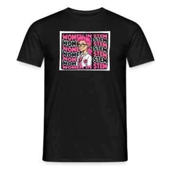 Frauen im MINT-Bereich MINT-Wissenschaftlerin stärkt Frauen - Männer T-Shirt - Schwarz - Vorne - AI Model Male 178 light (178cm)