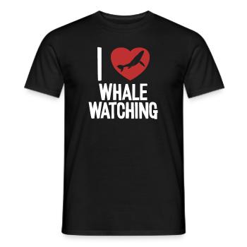 J’adore observer les baleines Beluga bleu Cachalot Whale - T-shirt homme - noir - Devant - AI Model Male 178 light (178cm)