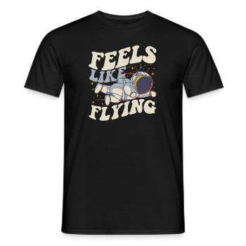 On dirait voler le cosmonaute vaisseau spatial Taikonaut - T-shirt homme - noir - Devant - AI Model Male 178 light (178cm)