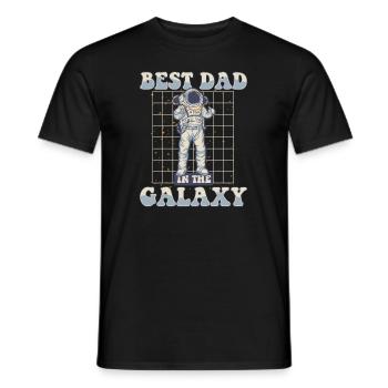 Meilleur papa dans la galaxie Taikonaut Cosmonaute - T-shirt homme - noir - Devant - AI Model Male 178 light (178cm)