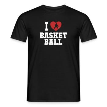 I love Basketball Basketballer Basketballkorb - Männer T-Shirt - Schwarz - Vorne - AI Model Male 178 light (178cm)