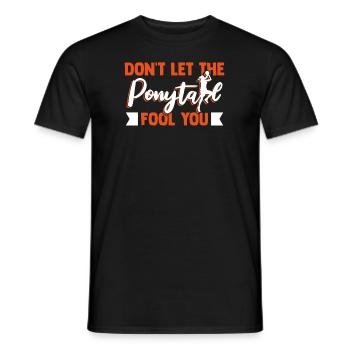 Ne laissez pas la queue de cheval vous tromper basketteur - T-shirt homme - noir - Devant - AI Model Male 178 light (178cm)