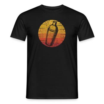 Retro Bartender Mixologist Barmann Bardame - Männer T-Shirt - Schwarz - Vorne - AI Model Male 178 light (178cm)
