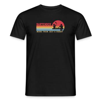 Bartender more than a Hobby Bartender Mixologist - Men's T-Shirt - black - Front - AI Model Male 178 light (178cm)