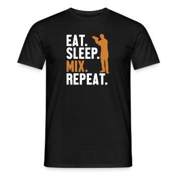 Eat Sleep Mix Repeat Bartender Mixologist Barman - T-shirt homme - noir - Devant - AI Model Male 178 light (178cm)
