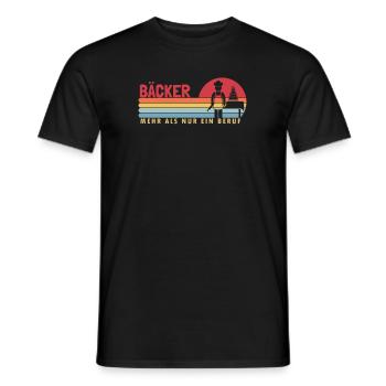 Bäcker mehr als ein Beruf Konditor Hobbybäcker - Männer T-Shirt - Schwarz - Vorne - AI Model Male 178 light (178cm)