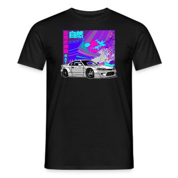 JDM Sakura Japanisches Haus Tuning Auto Legende 90 - Männer T-Shirt - Schwarz - Vorne - AI Model Male 178 light (178cm)