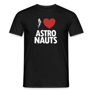 I Love Astronauts Cosmonaut Spaceship Taikonaut - Men's T-Shirt - black - Front - AI Model Male 178 light (178cm)