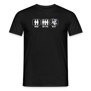 Good Better Best Astronaut Cosmonaut Spaceship - Men's T-Shirt - black - Front - AI Model Male 178 light (178cm)