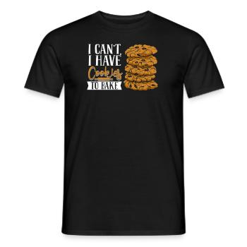 Je ne peux pas avoir de biscuits pour cuire un confiseur - T-shirt homme - noir - Devant - AI Model Male 178 light (178cm)