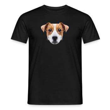 Polygon JRT Chien à quatre pattes Jack Russell Terrier - T-shirt homme - noir - Devant - AI Model Male 178 light (178cm)
