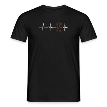 Carpenter Heartbeat Schreiner Holztechniker - Männer T-Shirt - Schwarz - Vorne - AI Model Male 178 light (178cm)