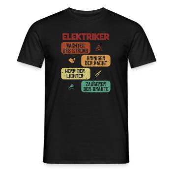 Wächter Bringer Herr Zauberer Elektrotechniker - Männer T-Shirt - Schwarz - Vorne - AI Model Male 178 light (178cm)