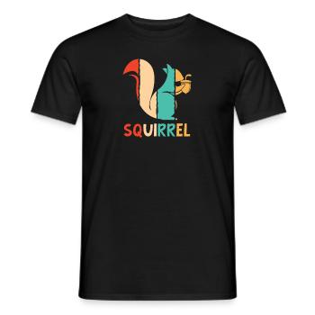Retro Grey Squirrel Fox Squirrel - Men's T-Shirt - black - Front - AI Model Male 178 light (178cm)