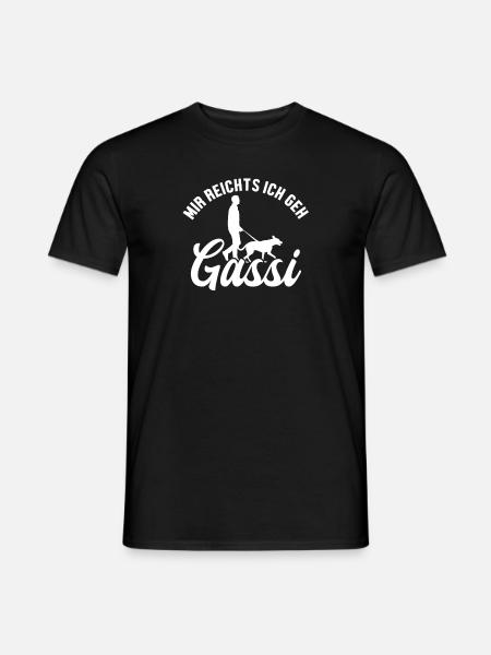 Mir reichts ich geh Gassi Rüde Vierbeiner Wauwau - Männer T-Shirt - Schwarz