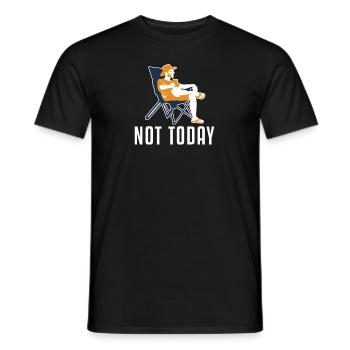 Not Today Campsite Tents Glamping Camper - Men's T-Shirt - black - Front - AI Model Male 178 light (178cm)