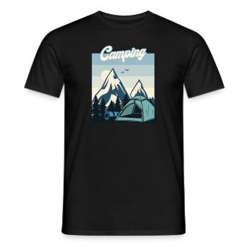 Camping Zelten Glamping Campingplatz Camper - Männer T-Shirt - Schwarz - Vorne - AI Model Male 178 light (178cm)