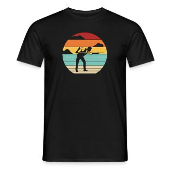 Retro Billardtisch Billiards Snooker - Männer T-Shirt - Schwarz - Vorne - AI Model Male 178 light (178cm)