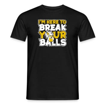 I'm Here To Break Your Balls Pool Table - Men's T-Shirt - black - Front - AI Model Male 178 light (178cm)