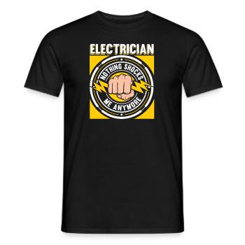 Nothing Shocks Me Anymore Electrician - Men's T-Shirt - black - Front - AI Model Male 178 light (178cm)