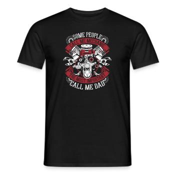 Some People Call Me Mechanic Most Important Call - Men's T-Shirt - black - Front - AI Model Male 178 light (178cm)