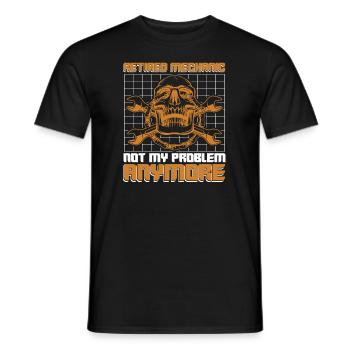 Retired Mechanic Not My Problem Anymore Kfz - Men's T-Shirt - black - Front - AI Model Male 178 light (178cm)