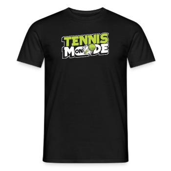Tennis Mode On Tennis Coach Tennis Player Tennis - Men's T-Shirt - black - Front - AI Model Male 178 light (178cm)