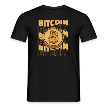 Bitcoin Texte Crypto Crypto Crypto-monnaie Blockchain - T-shirt homme - noir - Devant - AI Model Male 178 light (178cm)