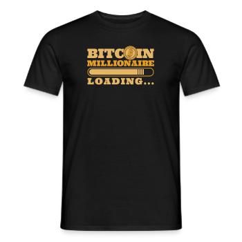 Bitcoin Millionaire Loading Blockchain Crypto - Männer T-Shirt - Schwarz - Vorne - AI Model Male 178 light (178cm)