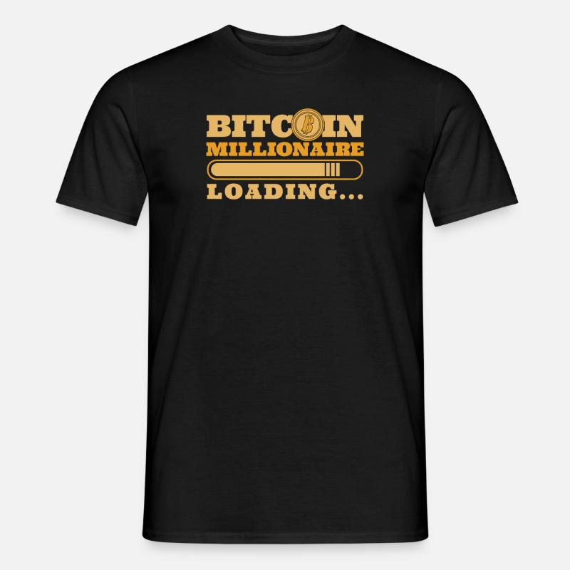 Bitcoin Millionaire Loading Blockchain Crypto - Männer T-Shirt - Schwarz