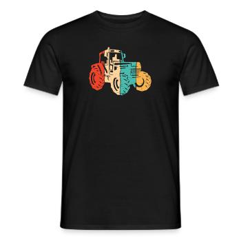 Retro Farmer Agriculture Organic Farmer Agricultural Economist - Men's T-Shirt - black - Front - AI Model Male 178 light (178cm)