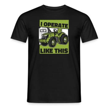 Je fonctionne comme ça Agriculture Agriculteur Bio Agriculteur - T-shirt homme - noir - Devant - AI Model Male 178 light (178cm)