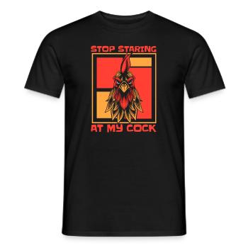 Arrêtez de regarder ma bite Agriculture Agriculteur biologique - T-shirt homme - noir - Devant - AI Model Male 178 light (178cm)