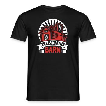 Je serai dans la grange Agriculteur biologique Agriculteur Agriculture - T-shirt homme - noir - Devant - AI Model Male 178 light (178cm)
