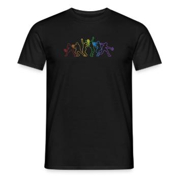 Tennis LGBT Rainbow Tennis Coach Tennis Player - Men's T-Shirt - black - Front - AI Model Male 178 light (178cm)