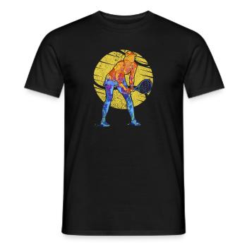 Tennis Coach Tennis Player Tennis Racket Tennis - Men's T-Shirt - black - Front - AI Model Male 178 light (178cm)