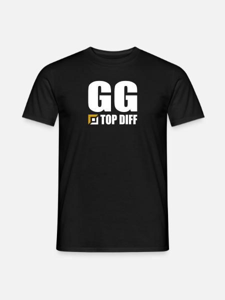 GG Top Diff Gamer Gaming - Männer T-Shirt - Schwarz