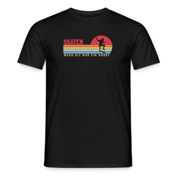 Skaten mehr als ein Hobby Skaterboy Skatepark - Männer T-Shirt - Schwarz - Vorne - AI Model Male 178 light (178cm)