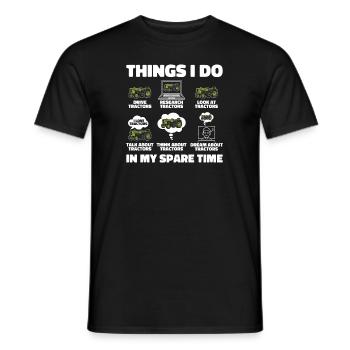 Ce que je fais pendant mon temps libre Agriculteur Agriculture - T-shirt homme - noir - Devant - AI Model Male 178 light (178cm)