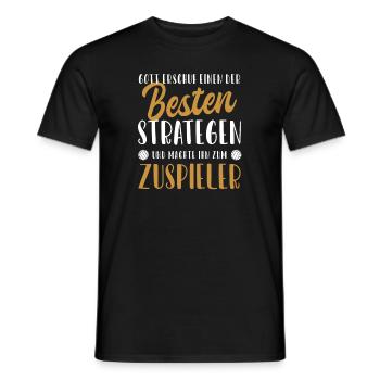 Zuspieler Bester Stratege Volleyballspieler - Männer T-Shirt - Schwarz - Vorne - AI Model Male 178 light (178cm)