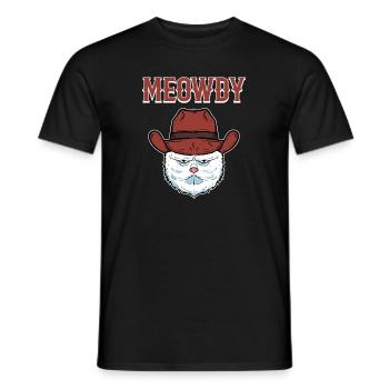 Meowdy Kätzchen Hauskatze Miezekatze - Männer T-Shirt - Schwarz - Vorne - AI Model Male 178 light (178cm)