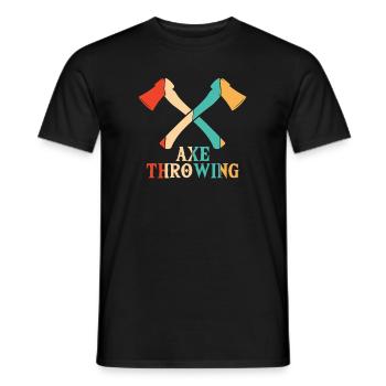 Axe Throwing Axe Throwing Competition Game Axe - Men's T-Shirt - black - Front - AI Model Male 178 light (178cm)