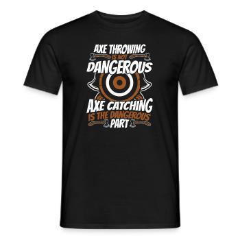 Le lancer de hache n’est pas un jeu de lancer de hache - T-shirt homme - noir - Devant - AI Model Male 178 light (178cm)