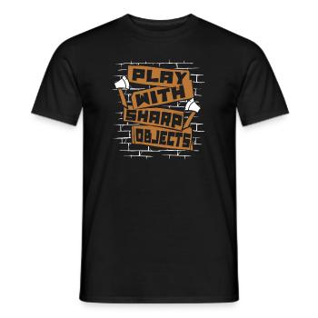 Spiel mit scharfen Gegenständen Axtwurfwettbewerb - Männer T-Shirt - Schwarz - Vorne - AI Model Male 178 light (178cm)