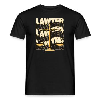 Lawyer Legal Counsel Attorney General Law - Men's T-Shirt - black - Front - AI Model Male 178 light (178cm)