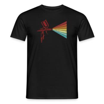 Retro Car Spray Automotive Vehicle Car Painter - Men's T-Shirt - black - Front - AI Model Male 178 light (178cm)